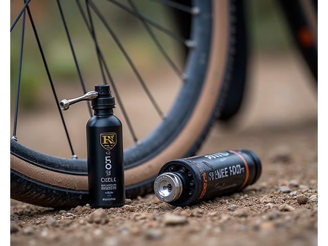 Specialized repair kit for gravel biking, including tubeless repair tools and CO2 inflators.